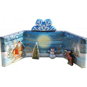 Nuevos alquileres de fiestas para 2025 Estación de selfies inflable de estilo occidental, paredes inflables con diseño 3D para fotografía - Product Image 5