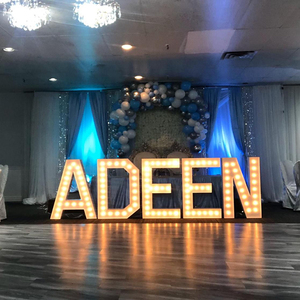 Letreros electrónicos Led gigantes iluminados con letras de marquesina números de soporte <span class=keywords><strong>3</strong></span> pies 4 pies 5 pies <span class=keywords><strong>Oh</strong></span> baby marquesina letras decoraciones de boda - Product Image 4