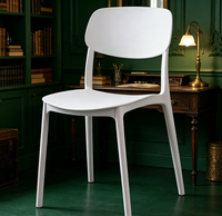 Chaise de salle à manger ergonomique monobloc en PP, prix d'usine, couleur personnalisable pour hôtel, bar, café, restaurant, cuisine, événements extérieurs et barbecue