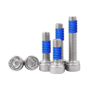 Tornillo de Fijación de Nylon Azul Antiaflojamiento, Grado 8.8 10.9 M12 M16 M20, con Parche de Nylon, Tipo Allen, Galvanizado - Product Image 5