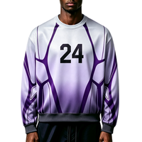 Sweat-shirt Y2K fabriqué en Chine, impression par sublimation, col rond, polyester de haute qualité, sweat-shirt haut de gamme