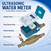 Compteur d'eau à ultrasons avec commande de vanne, application intelligente Tuya, communication sans fil Zigbee Lorawan, protection IP68