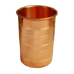 100% Pure Copper 300ml Tumbler Ayurvedic Health Benefits Serving Water Copper Utensils <b>Glass</b> For Drinking - Product Image 2