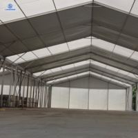 Grande tente de stockage industrielle en acier aluminium robuste, imperméable en PVC pour l'extérieur, 20*50m