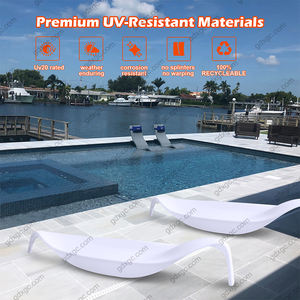 Patio Designer Daybed Sun Bed Meubles en forme <span class=keywords><strong>de</strong></span> feuille Chaises d'extérieur en <span class=keywords><strong>plastique</strong></span> Hôtel Plage Piscine Chaise longue - Product Image 2