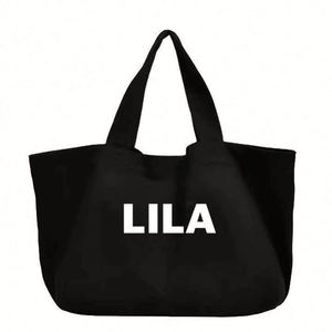 LILA High-Quality Printed Cotton <b>Canvas</b> Shopping Bag Tote Bag Foldable Reusable Daily Use for Shopping - Product Image 2
