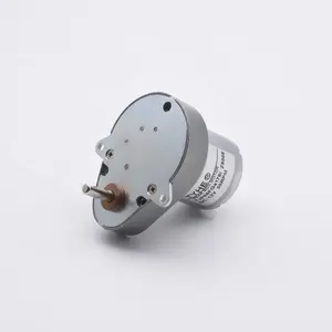 Dual shaft 65*48mm mini gear box 12v 24v PMDC 20 rpm 50 rpm low speed high torque small dc flat gear motor for home appliance