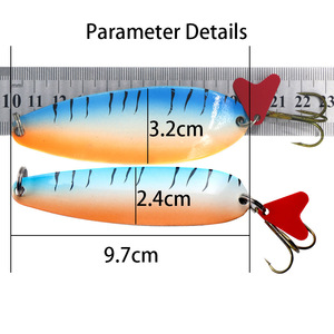 Señuelo de Pesca Tipo Cuchara de 32g con Tres Anzuelos, Señuelo Artificial para Pesca de Lubina en Aguas Profundas, Uso en el Océano - Product Image 2
