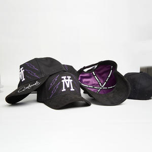 Casquette de baseball Lanhai New à 5 panneaux, visière incurvée, en daim personnalisé, avec logo en strass. - Product Image 2