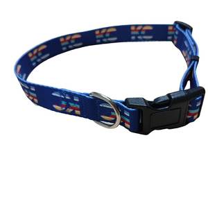 Laisse de collier de <span class=keywords><strong>chien</strong></span> imprimé en polyester avec logo en <span class=keywords><strong>caoutchouc</strong></span> personnalisé écologique de haute qualité lanière réglable - Product Image 1