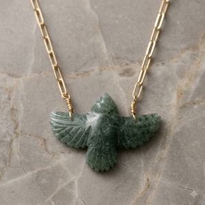 Collier pour femme en argent sterling 925 de haute qualité, plaqué or 18 carats, avec pendentif en aventurine, collier tendance - Product Image 2