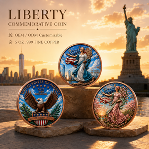 Moneta Statua della Libertà in Rame Puro 999 da 5 oz, Rilievo 3D, Verniciatura UV, Effetto Proof, Simbolo Americano da Collezione, Rotonda in Rame da 5 oz - Product Image 2