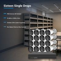 Surveillez Sixteen Zones Simultanément avec des Caméras Bullet 5MP, un NVR POE 16TB, des Alertes de Mouvement et une Visualisation à Distance