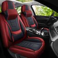 Ensemble complet de housses de siège auto universelles en cuir perforé, style professionnel, pour intérieur de voiture haut de gamme, toutes saisons