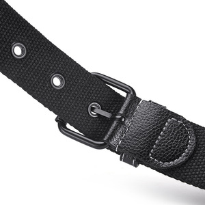 Cinto de Lona Barato Sem Elasticidade com Ilhós de Metal, Cinto Tático Resistente para Uso Externo e Casual, Cinto de Jeans com Fivela de Pino Rotativo - Product Image 5