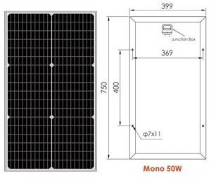 Paneles Solares Monocristalinos de 50W 100W, Energía Fotovoltaica Económica, Certificación CE, Media Celda, Azul Oscuro, Vidrio PERC - Product Image 3