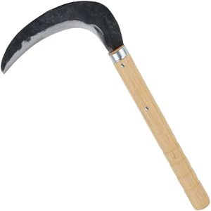 Cuchillo de corte de guadaña, herramienta de granja, segador de maíz, mango largo, guadaña, granja al aire libre, herramienta de deshierbe, acero al manganeso para el hogar - Product Image 1