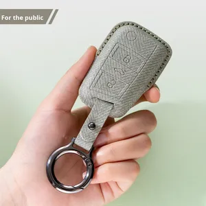 Étui pour clé de voiture en cuir BLA, logo personnalisé, durable, antidérapant, protecteur, imperméable, résistant aux rayures, coque de clé à distance, accessoires pour clés - Product Image 3