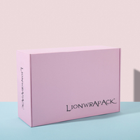 Grande boîte cadeau en papier de luxe rose avec logo personnalisé de marque pour vêtements Grandes boîtes d'emballage postales et d'expédition