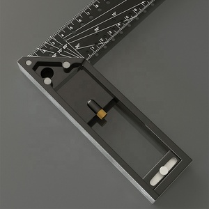 Ölçümler için sağ açı marangoz kare siyah çerçeveleme cetvel işaretleme ölçer özelleştirilebilir ağırlık siyah alüminyum alaşım aracı - Product Image 2