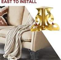 Ausgehöhlte Möbelbeine, Moderne Metall-Dreieck-Sofafüße, Ersatz-Sofabeine für Schrank, Kommode, Tisch, Stuhl
