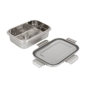 Kotak Bekal Stainless Steel Ramah Lingkungan dengan Sekat Kotak Makan Sekolah Kotak Makan Siang yang Dapat Digunakan Kembali - Product Image 6