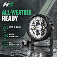 HSSH Phare LED de Conduite 4 Pouces à Faisceau Combiné 9-36V 6000K Lampe Auxiliaire Ronde pour VTT UTV Camion SUV
