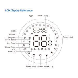 <span class=keywords><strong>Thermostat</strong></span> numérique électrique sans fil intelligent pour le chauffage au sol Design moderne avec des fonctionnalités flexibles Connectivité Wifi - Product Image 2