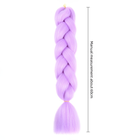 Nouvelle version monochrome de la perruque queue de cheval synthétique en soie haute température, style tresses africaines, avec bande élastique, plusieurs couleurs