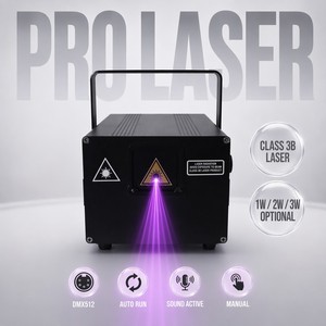 1W 2W 3W RGB动画激光舞台灯 DMX512 APP全彩3B级 <span class=keywords><strong>DJ</strong></span>派对婚礼俱乐部迪斯科灯光 - Product Image 1