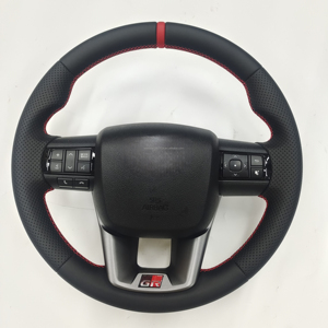원래 디자인 하이 퀄리티 D-자형 블랙 스포츠 스티어링 휠 모든 자동차 <span class=keywords><strong>Hilux</strong></span> 비고 LC 71 72 73 74 75 76 77 에 사용 - Product Image 1