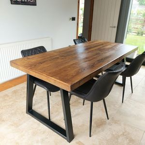 Mobilier d'extérieur design simple de bonne qualité directement de l'usine <span class=keywords><strong>Table</strong></span> à manger et chaises de jardin en bois imperméables pour restaurant - Product Image 3