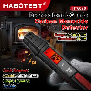 Détecteur de monoxyde de carbone professionnel HEDAO HT6020, détecteur de CO portable, 0-1000 PPM, réponse rapide, affichage haute précision - Product Image 4