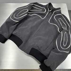 Fabricants OEM, veste en toile pour homme sur mesure, lavée, impression sérigraphique, fermeture éclair, style streetwear - Product Image 4