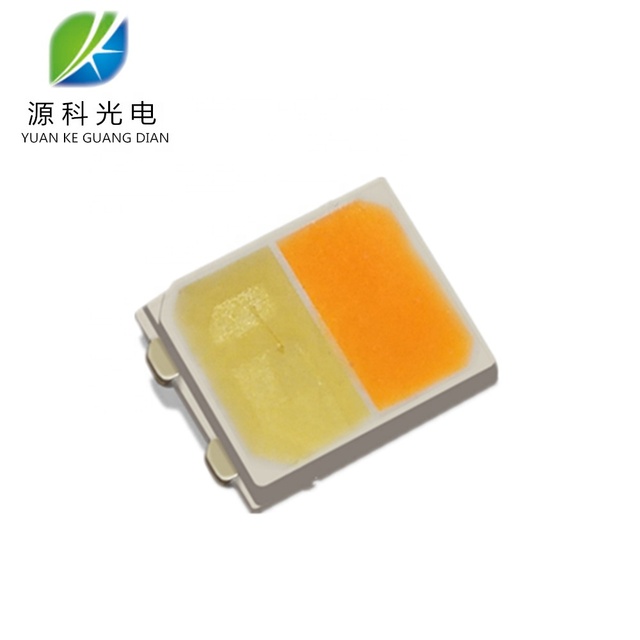 Dual Color Led 1w 2 Chip 2835 5050 3528 Smd Warm White Bi-color Red White Led Cri95