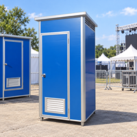 Unité de toilettes mobiles d'urgence à montage rapide, résistante aux intempéries, avec douche intégrée, pour événements