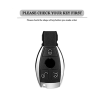 Étui de protection pour clé de voiture de luxe de haute qualité en alliage de zinc pour Mercedes Benz W203 W204 W212 C180 GLK300 CLS CLK CLA SLK Classe C S E