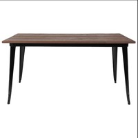 Ensemble de table de restaurant commercial 80x120cm, chaises et table en métal colorées, style industriel