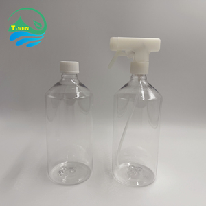 Bouteille vide <span class=keywords><strong>en</strong></span> plastique transparente de 24 oz (500 ml) avec pulvérisateur à gâchette pour détergent liquide - Product Image 6