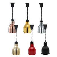 Équipement de cuisine électrique commercial pour buffet, lampe chauffante LED suspendue en acier inoxydable de marque Gehong pour restaurant, chauffe-plat de buffet