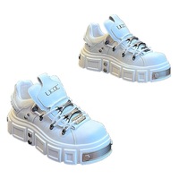 Chaussures Skateboard Décontractées pour Homme Collection 2025 Style Européen, Design de Niche Tendance, Nouvelle Marque, Semelle Épaisse Rehaussée