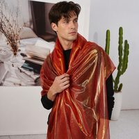 Tissu Spandex Prix de Gros, Tissu Maille Extensible, Tissu Tulle Enduit de Feuille d'Or et d'Argent pour Robe Femme, Robe de Soirée, Scène
