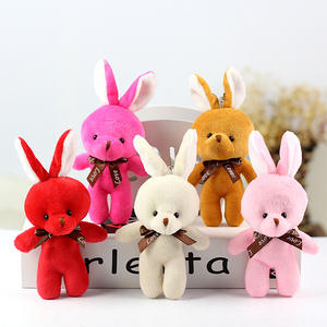 Boneka kelinci Mini Paskah 6.3 inci 7 warna, mainan kelinci kecil lembut, dekorasi pesta Paskah lucu - Product Image 1