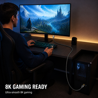 Câble USB C vers DP 4K60Hz, adaptateur vidéo Type-C vers DP, câble tressé avec coque en aluminium pour ordinateur portable MacBook et moniteur