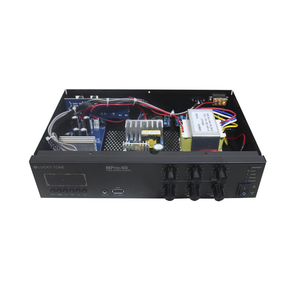 Mezclador <span class=keywords><strong>Amplificador</strong></span> con Reproductor FM de Prioridad para Tarjeta SD, Salida de Altavoz de 100V 70V 4Ohm, Mezclador <span class=keywords><strong>Amplificador</strong></span> de Sonido Comercial Compacto - Product Image 1