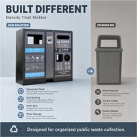 Poubelles amovibles en acier inoxydable facilitent le vidage des déchets et le nettoyage quotidien, offrant une simplicité et une commodité.