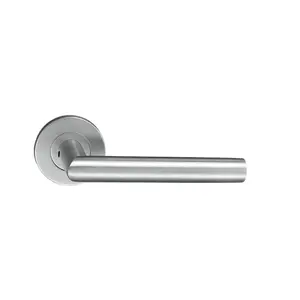 Factory all kinds of entrance interior door handle/EN1906 fire rated Stainless Steel Lever Handle with Rose Building Hardware