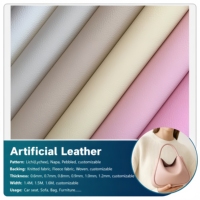 Tissu en cuir végétalien PVC souple imperméable de 1,0 mm à grain de galet avec support tricoté pour sacs à main et portefeuilles de luxe