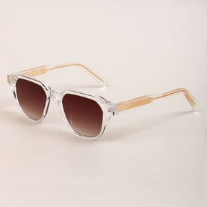 Gafas de Sol Vintage Poligonales 2025 con Logotipo Personalizado, Lentes Degradadas UV400, Montura Grande, Estilo Punk para Hombre y Mujer - Product Image 6