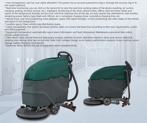 수동식 바닥 청소기 FC50 FC60 FC85 이중 먼지통 자동 바닥 세척기 타일 목재 도장 바닥용 - Product Image 6